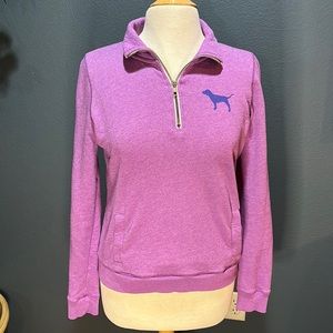 PINK Victoria Secret Half zip purple sweatshirt size Small